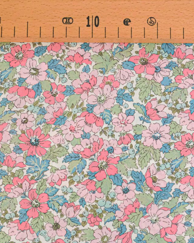 Tissu Liberty Fabrics@ Garden Melody - Dahlia Dream Rose - Mercerine