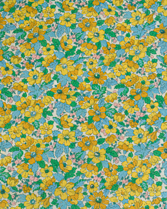 Tissu Liberty Fabrics@ Garden Melody - Dahlia Dream Jaune - Mercerine