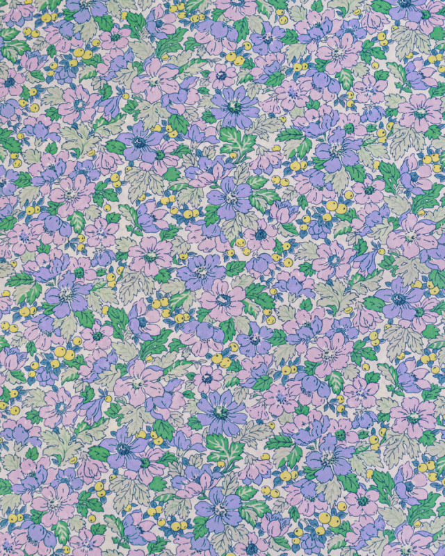 Tissu Liberty Fabrics@ Garden Melody - Dahlia Dream Lilas - Mercerine