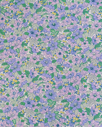 Tissu Liberty Fabrics@ Garden Melody - Dahlia Dream Lilas - Mercerine