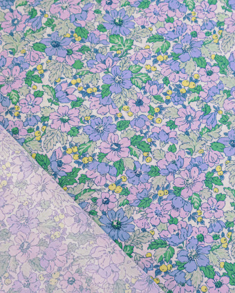 Tissu Liberty Fabrics@ Garden Melody - Dahlia Dream Lilas - Mercerine