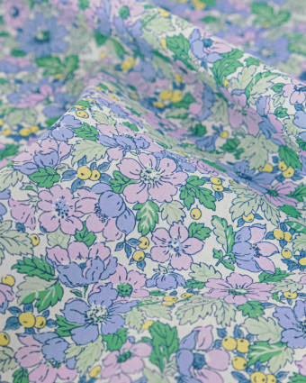 Tissu Liberty Fabrics@ Garden Melody - Dahlia Dream Lilas - Mercerine