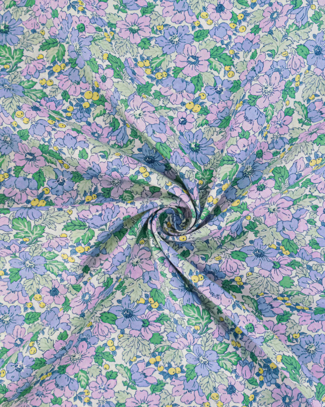 Tissu Liberty Fabrics@ Garden Melody - Dahlia Dream Lilas - Mercerine