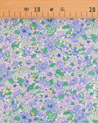 Tissu Liberty Fabrics@ Garden Melody - Dahlia Dream Lilas - Mercerine