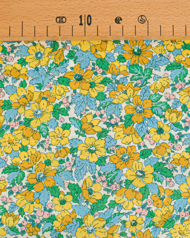 Tissu Liberty Fabrics@ Garden Melody - Dahlia Dream Jaune - Mercerine