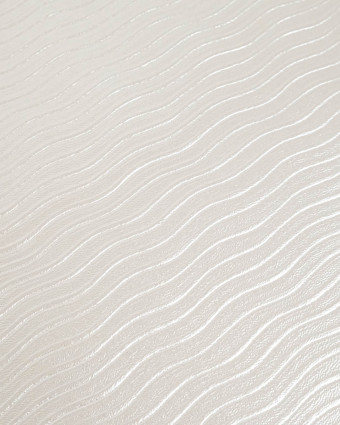 Simili Cuir Dalga Fine Rayure Crème - Mercerine