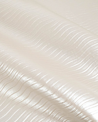 Simili Cuir Dalga Fine Rayure Crème - Mercerine