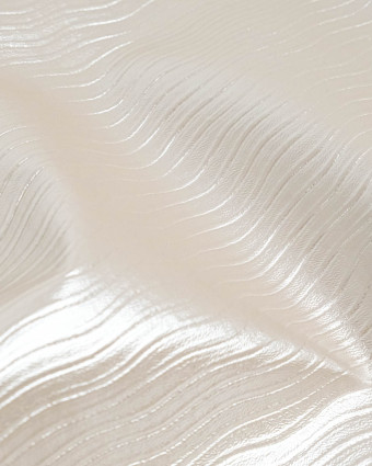 Simili Cuir Dalga Fine Rayure Crème - Mercerine