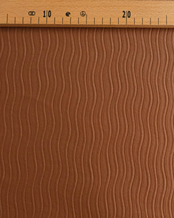 Simili Cuir Dalga Fine Rayure Tabac - Mercerine