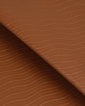 Simili Cuir Dalga Rayure Vague Tabac
