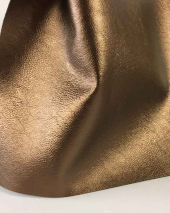 Tissu simili cuir cuivre au mètre - Mercerine