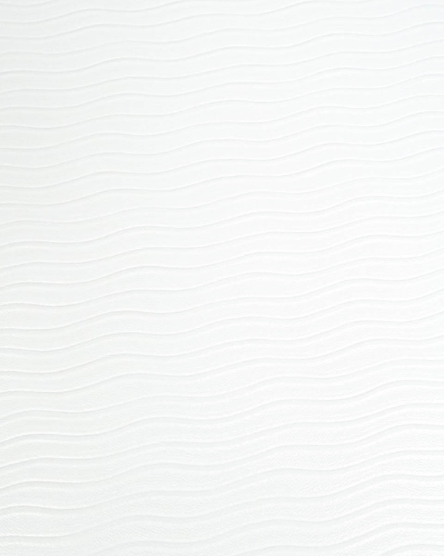 Simili Cuir Dalga Fine Rayure Blanc - Mercerine
