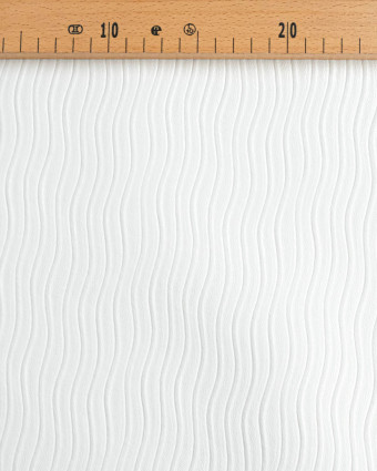 Simili Cuir Dalga Fine Rayure Blanc - Mercerine