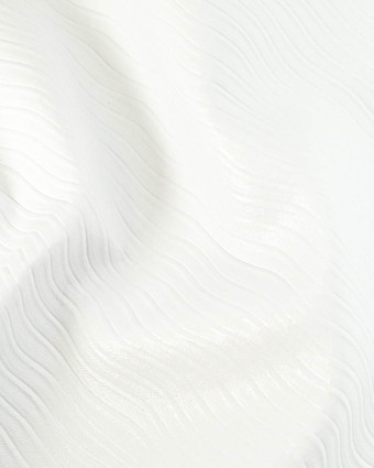 Simili Cuir Dalga Fine Rayure Blanc - Mercerine