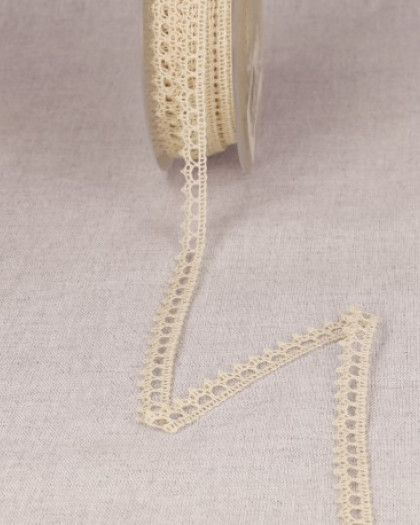 Dentelle aux Fuseaux de Puy Couronne - Ecru, Blanc - Mercerine