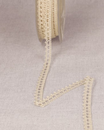 Dentelle aux Fuseaux de Puy Couronne - Ecru, Blanc - Mercerine