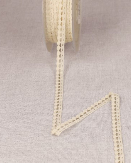 Dentelle aux Fuseaux de Puy Torsade - Ecru, Blanc - Mercerine