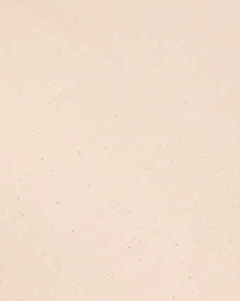 Popeline de Coton Pailletée Argent Nude - Mercerine