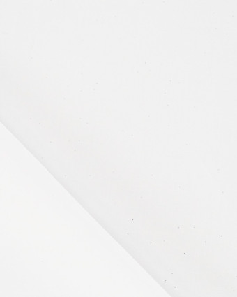 Popeline de Coton Pailletée Argent Blanc - Mercerine