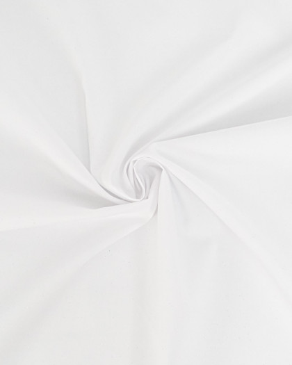 Popeline de Coton Pailletée Argent Blanc - Mercerine