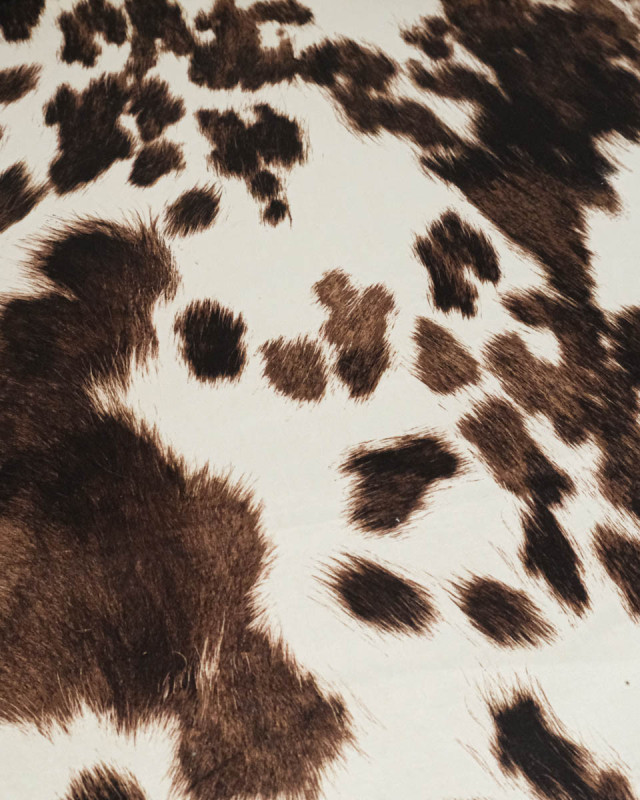 Velours Ras Léger Savane Vache Chocolat - Mercerine