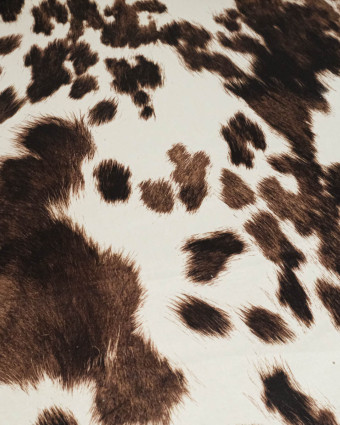 Velours Ras Léger Savane Vache Chocolat - Mercerine