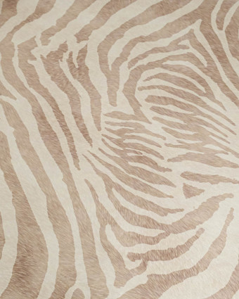 Velours Ras Léger Savane Zèbre Beige - Mercerine