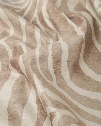 Velours Ras Léger Savane Zèbre Beige - Mercerine