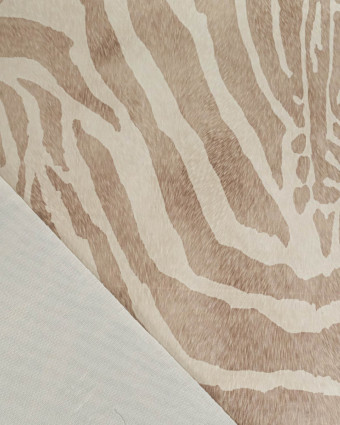Velours Ras Léger Savane Zèbre Beige - Mercerine