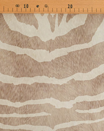 Velours Ras Léger Savane Zèbre Beige - Mercerine