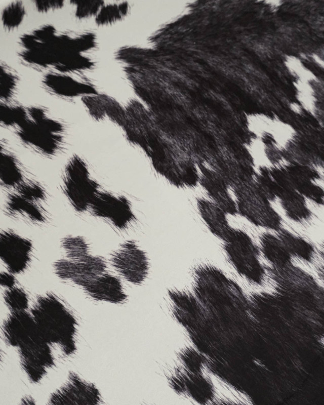 Velours Ras Léger Savane Vache Noir - Mercerine