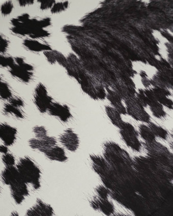 Velours Ras Léger Savane Vache Noir - Mercerine