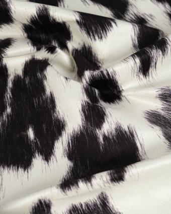 Velours Ras Léger Savane Vache Noir - Mercerine