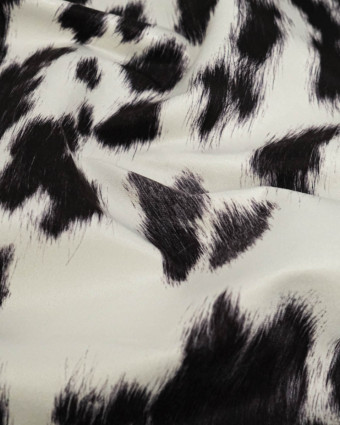 Velours Ras Léger Savane Vache Noir - Mercerine