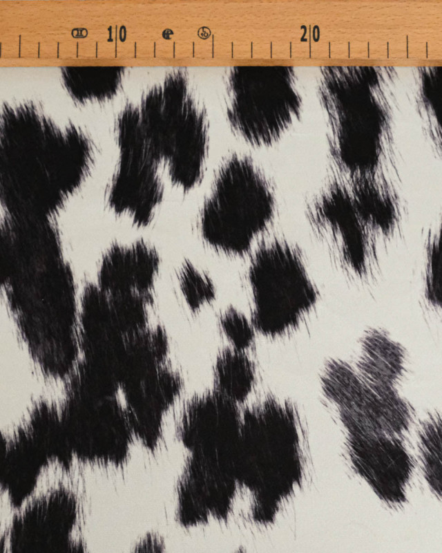 Velours Ras Léger Savane Vache Noir - Mercerine