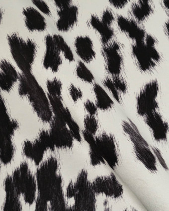Velours Ras Léger Savane Vache Noir - Mercerine