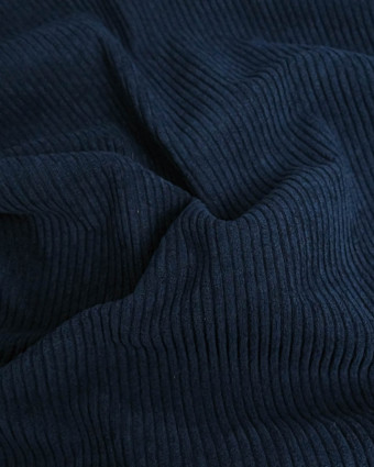 Velours Côtelé Huggy Navy - Mercerine