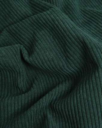 Velours Côtelé Huggy Vert Sapin - Mercerine