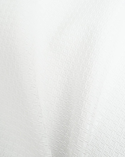 Tissu Simili Cuir Tressé Blanc - Mercerine