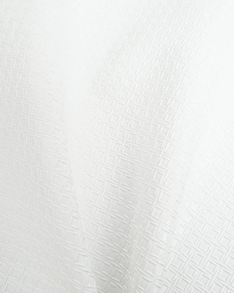 Tissu Simili Cuir Tressé Blanc - Mercerine