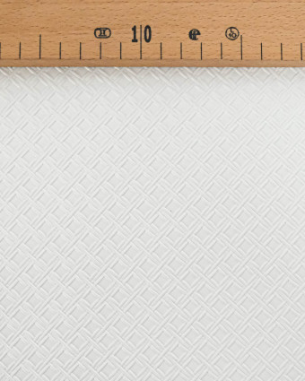 Tissu Simili Cuir Tressé Blanc - Mercerine