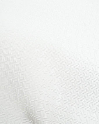 Tissu Simili Cuir Tressé Blanc - Mercerine