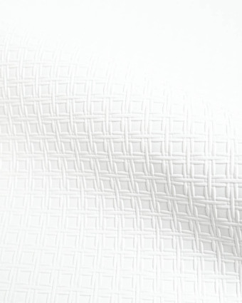Tissu Simili Cuir Tressé Blanc - Mercerine