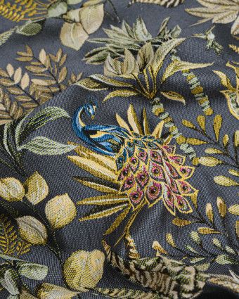 Tissu Jacquard Ameublement Tissé En France Amadeus Nuit - Mercerine