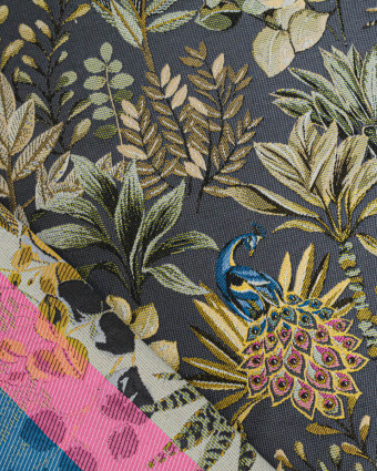Tissu Jacquard Ameublement Tissé En France Amadeus Nuit - Mercerine