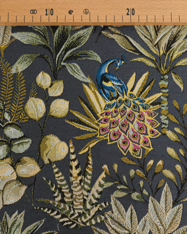 Tissu Jacquard Ameublement Tissé En France Amadeus Nuit - Mercerine