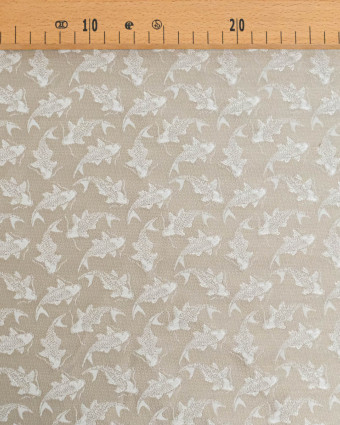 Tissu jacquard vestimentaire Naruto Beige/Blanc - Mercerine