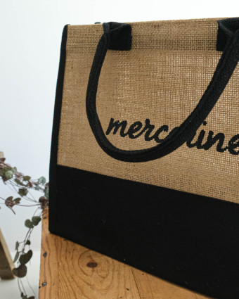 Petit Sac Cabas en Toile de Jute - Mercerine