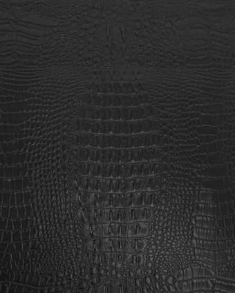 Tissu Simili Cuir Timsah Noir - Mercerine
