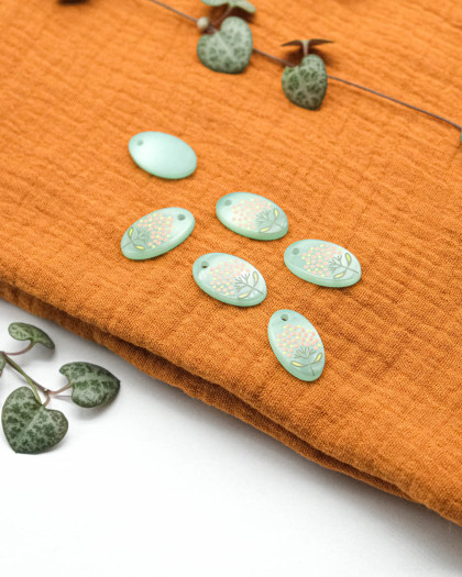 Sequin Vert Menthe Fleuri - Mercerine